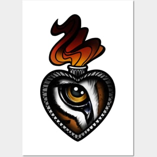 Sacred Heart Tiger Eye Posters and Art